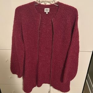 Armani Junior Girls knit cardigan with zipper, NWT